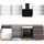 kochstation Winkelküche L-Form 340 x 150 cm grau