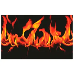 Artland Küchenrückwand »Feuer 2 - Flammen«, (1 tlg.), Alu Spritzschutz mit Klebeband, einfache Montage Artland schwarz