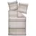 JANINE Palermo Gestreift Beige 135 x 200 cm + 80 x 80 cm