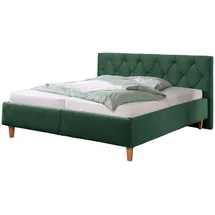 Home Affaire »Sunley 100« Kreuzsteppung, Kopfteilhöhe 102 cm, ohne oder mit Matratze/Lattenrost grün