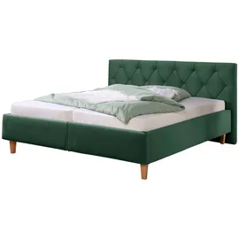 Home Affaire »Sunley 100« Kreuzsteppung, Kopfteilhöhe 102 cm, ohne oder mit Matratze/Lattenrost grün