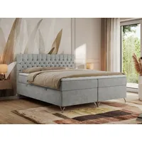 MKS Meble Boxspringbett 160x200, Bett 160x200 mit Matratze H3,
