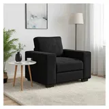 vidaXL Fernsehsessel 60 x 82 x 77,7 cm Schwarz Samt mit Kissen