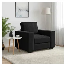 vidaXL Fernsehsessel 60 x 82 x 77,7 cm Schwarz Samt mit Kissen