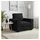 vidaXL Fernsehsessel 60 x 82 x 77,7 cm Schwarz Samt mit Kissen