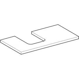 Geberit One 90x3x47cm, sand-grau/l hg, Ausschn li