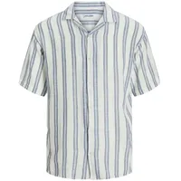 JACK & JONES Enzo Stripe Resort Kurzarmhemd - White