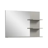 VCM Jaru Bad Spiegel 100cm 3 Ablagen grau,schwarz.