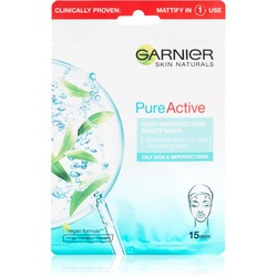 Garnier Skin Naturals Pure Active textile Maske mit Reinigungseffekt 28 g