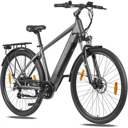 E-Bike Trekking & City 28 Zoll 90 km Reichweite, 36V Akku, 250W Motor, 7-Gang One Size