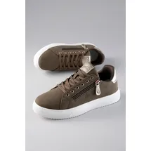 aniston shoes Sneaker Damen Oliv/Gold 36