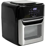Melchioni Friggitrice VIRGINIA, 1700W,Capacita' 12Lt,Wi-Fi.,Compatibile Alexa, E Gogle Home | Smarte Heißluftfritteuse 12L Kapazität, Timer 1/90 Minuten, mit Wi-Fi kompatibel mit Google und Air Fryer Multiprogramm mit App, 80-200°C, 1700 W, Schwarz