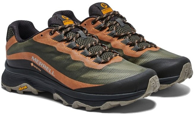 Merrell Trail-Laufschuhe Moab Speed GTX (wasserdicht) khakigrün/orange Herren