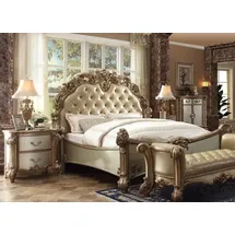 JV Möbel Luxus Schlafzimmer Set 3-tlg. Beige