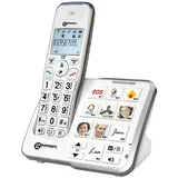 Geemarc Amplidect 295 Foto – verstärktes schnurloses Telefon mit Anrufbeantworter und großen, anpassbaren Fotospeichern, geringer bis mittlerer Hörverlust, kompatibel mit Hörgeräten, UK-Version