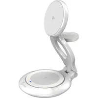 J5create Qi2 3-in-1 Magnetic Foldable Wireless Charging Station