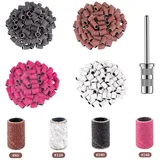 luckaide Schleifhülsen Nagelfräser 201 Stück, Nagelfräser Aufsätze, Schleifkappen Nagelfräser, 80/120/180/240GRIT Nagelfräser Schleifhülsen,Bits für Nagelfräser für Maniküre Pediküre Nagelpflege