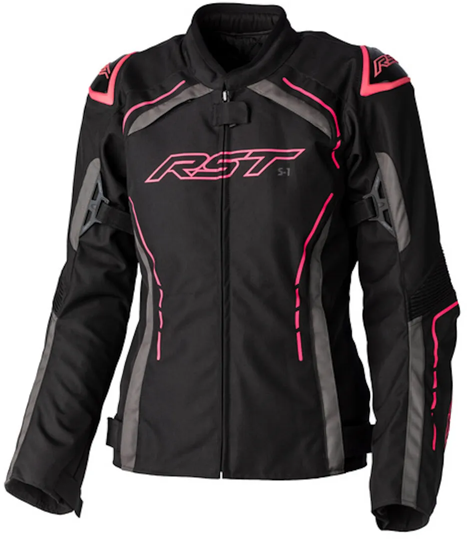 RST S-1 Mesh Dames motorfiets textiel jas, zwart-pink, L Voorman