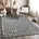 Boho 8204 dunkelgrau B 80cm H 10mm L 200cm Kunstfaser Teppiche Teppich Kurzflor robust Boho Scandic Fussbodenheizung geeignet