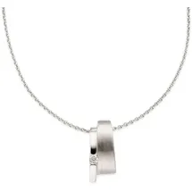 Bruno Banani Kette mit Anhänger BRUNO BANANI "Schmuck Geschenk Silber 925 Halsschmuck Halskette Ankerkette", silber (silberfarben, kristallweiß), Halsketten, Damen, Silber 925 (Sterlingsilber), L: 45, mit Zirkonia (synth.)