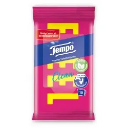 Tempo sanft & pflegend Toilettentücher Reisepackung  83606410 , 1 Packung = 10 Tücher