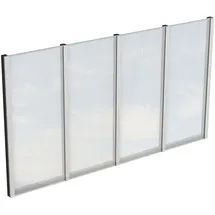 SKANHOLZ Seitenwand 3,43 x 2,00 m grau mit Polycarbonat