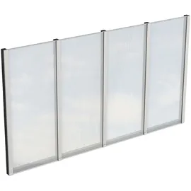 SKANHOLZ Seitenwand 3,43 x 2,00 m grau mit Polycarbonat