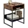 Relaxdays Nachtschrank 2 Fächer 40 x 40 x 30 cm Schwarz/Braun