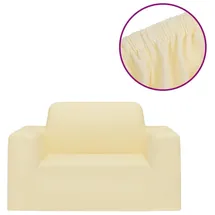vidaXL Stretch-Sofahusse Creme Polyester-Jersey