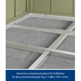 hörmann stauraumsysteme Unterkonstruktion für Kaminholzregal Berry Typ 2 Silber