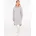 Jerseymantel ZWILLINGSHERZ Gr S/M grau hellgrau angeraute Sweatware Obermaterial Baumwolle Polyester Mäntel mit Ankermotiv gestickt Taschen und Reißverschluss