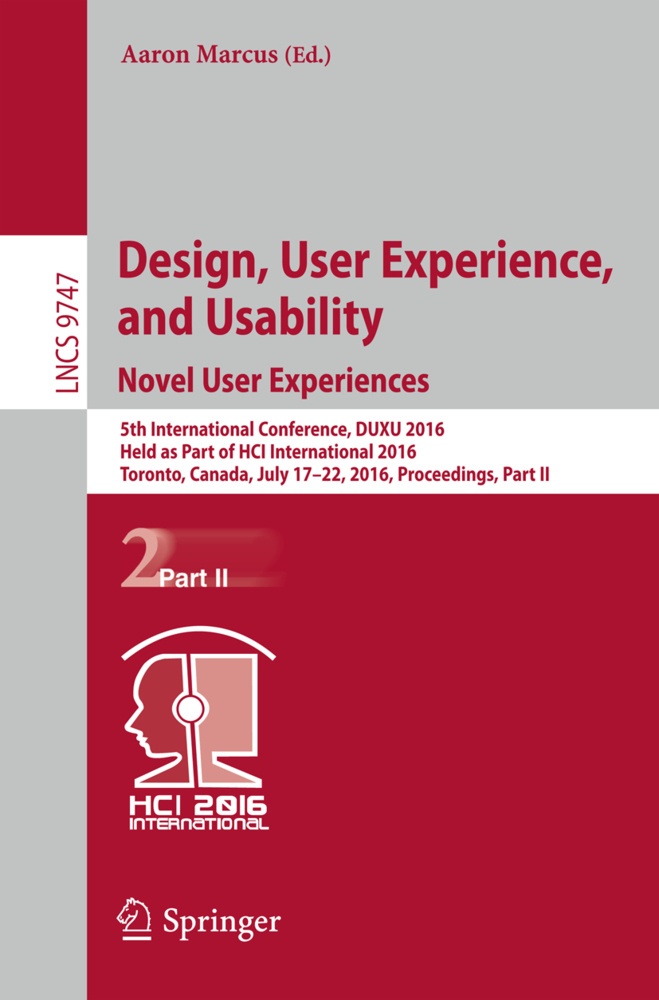 Design  User Experience  And Usability: Novel User Experiences  Kartoniert (TB)