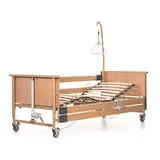 Burmeier Bett Pflegebett Dali Standard Seniorenbett (Aufrichter, Seitenschutz und Lattenrost inklusive, elektrisch verstellbar, Mit Fernbedienung, Komfort und mehr Lebensqualität), Easy-Click-System einfache Montage braun