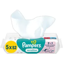 Pampers Feuchttücher Sensitive 5 x 52 Stück