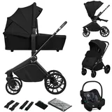 lionelo MIKA PLUS 3-in-1 Kombikinderwagen Black Onyx