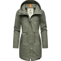 Ragwear Damen Übergangsjacke leichte Jacke lang mit Kapuze Canny Olive24 Gr. S - S