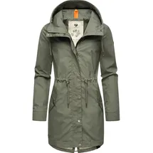 Ragwear Damen Übergangsjacke leichte Jacke lang mit Kapuze Canny Olive24 Gr. S - S