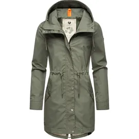 Ragwear Damen Übergangsjacke leichte Jacke lang mit Kapuze Canny Olive24 Gr. S - S