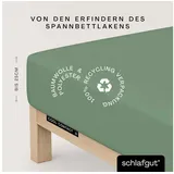 schlafgut Spannbettlaken Mikrofaser 140 x 200 cm grün