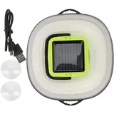 LED Solar Camping Laterne Faltbare tragbare Taschenlampe 3-stufiges Dimmlicht IP65 Wasserdichte USB Camping Lampe Outdoor Camping Licht(Schwarz)