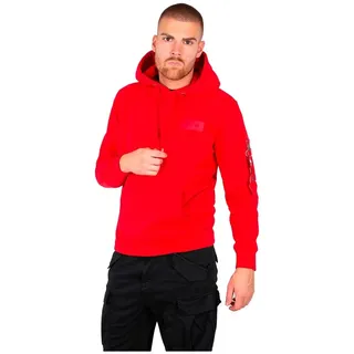 Alpha Industries Back Print Kapuzenpullover Speed Red XL