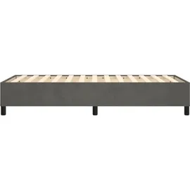 vidaXL Bettgestell 90 x 200 cm Dunkelgrau