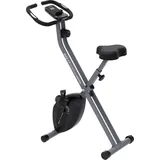 PRIXTON Klappbares Heimtrainer Bike Fit, Fitness-Ergometer, Magnetischer Widerstand 1,5 kg, Pulsmesser, 8 Widerstandsstufen, Transportrollen, Verstell - Schwarz