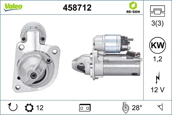 VALEO Starter 458712 für Ford Volvo