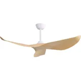 Deckenventilator Ohne Beleuchtung 132 Cm – Leiser Deckenventilator Mit Fernbedienung – Reversibler Dc-motor – 3 Abs-flügel