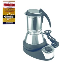 monkano Espressokocher Roma Edelstahl Elektro 4/2 Tassen - 220 V