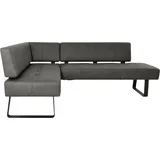 K+W Komfort & Wohnen Eckbank K+W KOMFORT & WOHNEN "Spider II", schwarz (anthrazit 88, schwarz), B:165cm H:88cm T:195cm, Sitzbänke, Eckbank, Sitzsteppung, bequem durch Sandwichbauweise, 2 Stellmaße