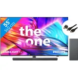 Philips The One 55PUS8909 - Ambilight (2024) + Soundbar + HDMI-Kabel