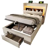 Okwish Polsterbett 90 x 200 cm Beige