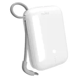 PURO Power Link 10 Plus 10000 mAh Powerbank integriertem USB-C-Kabel – Weiß